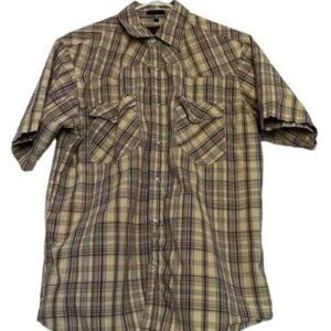 Canyon Guide Outfitters Pearl Snap Button Down Shirt Size Large EUC #M-023